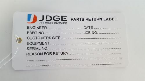 Parts Return Label 