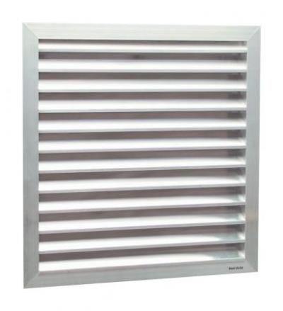300 x 300 Weather Louvre Grille C/w Mesh