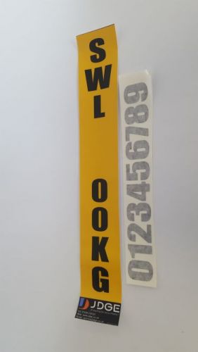 Vertical 00KG SWL & Number Strip