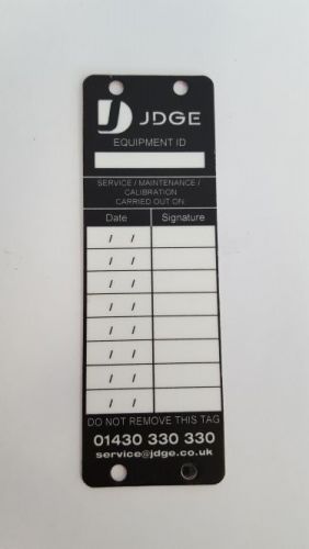 JDGE Service / Maintanence / Calibration Sticker 